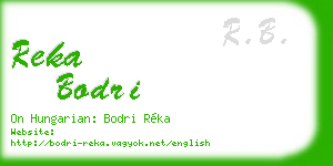 reka bodri business card