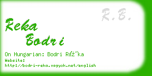 reka bodri business card